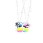 1Pair Cute Colorful Raccoon Pendant Best Friend Necklace Friendship Jewelry _JF