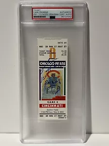 CARL PICKENS Signed Auto 11/8/92 1st NFL TD Ticket Stub Bengals Bears PSA/DNA - Picture 1 of 2
