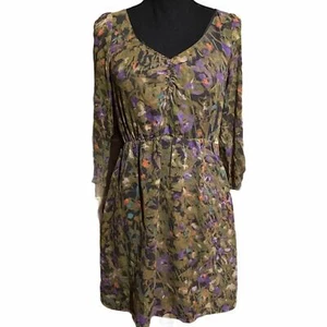 J.Crew 100% Silk Watercolor Career Party Dress Women's Size 6 - Picture 1 of 9