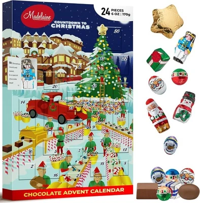 Madelaine Solid Premium Milk Chocolate Santa's Workshop 2025 Countdown Christmas - Image 1 of 4