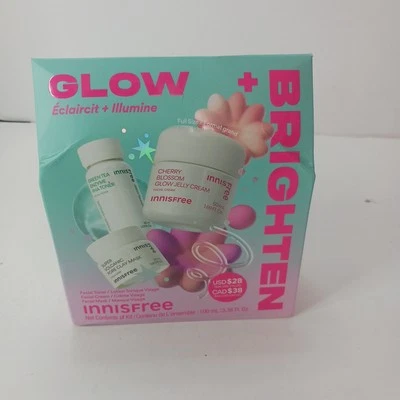 Innisfree Glow + Brighten Set Edición Limitada Trío de Belleza Coreano Foto 1 de 4