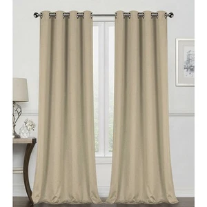 GoodGram 2 Pack: Hotel Thermal Grommet 100% Blackout Curtains - 52 in. - Picture 1 of 1