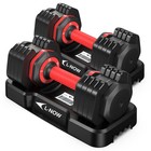 50 Lbs Adjust Dumbbells 2 Pack 25lb Full Metal Iron Adjustable Weights Dumbbells