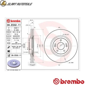 2x BREMSSCHEIBE 09.E532.11 FÜR KIA OPTIMA/Sportswagon G4KH 2.0L 4cyl OPTIMA - Picture 1 of 9