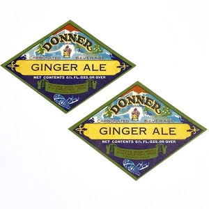 Set of 2 • Donner Brand Ginger Ale Labels - Picture 1 of 1
