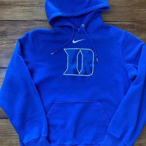 Nike Duke Blue Devils Center Swoosh Sudadera con Capucha Azul Bordada Sudadera Grande - Imagen 1 de 8