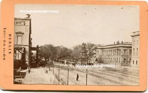 D6262 CDV Berlin ca 1880 Unter den Linden Bevölkerung Häuser Gebäude KBA - Picture 1 of 2