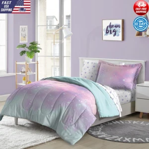 Twin 5 Piece Microfiber Comforter Set Sheets Sham Pillowcase Kids Bedding New - Picture 1 of 9