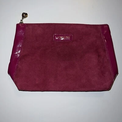 Lancome Red Beauty Makeup Cosmetic Bag Travel Zippered Pouch - Image 1 of 4