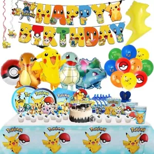 Pokémon Balloons Picacho Theme Age Foil Latex Kids Birthday Party Decorations - Picture 1 of 47