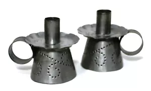 Vintage Kammerleuchter Kerzenständer Lochdose Set 2 - Bild 1 von 7