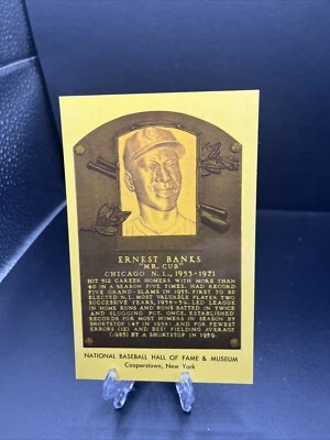 Curteichcolor 金色名人堂明信片 Ernie Banks - 芝加哥小熊队 - 批量118 — 第 1/2 张图片