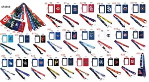 MLB Lanyard Keychain AND ID Tag Badge Holder Fan Gift PICK TEAM Dodgers AND MORE - Picture 1 of 17
