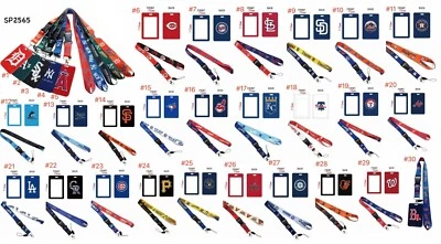 MLB Lanyard Keychain AND ID Tag Badge Holder Fan Gift PICK TEAM Dodgers AND MORE - Image 1 of 4