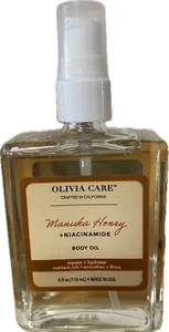 Olivia Care Manuka Honey + Niacinamide Body Oil 4 fl oz Hydrates Smoothes Firms - Picture 1 of 5