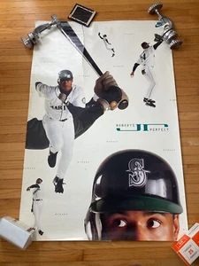 RARE Nike Ken Griffey Jr. Nobody's Perfect Poster Seattle Mariners 94 AUTHENTIC - Picture 1 of 12