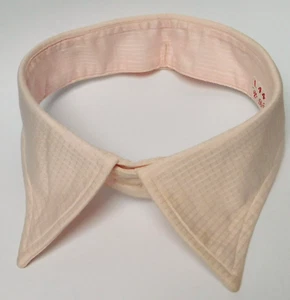 Pink shirt collar pale coloured size 17.25" vintage detachable check FADED - Picture 1 of 4