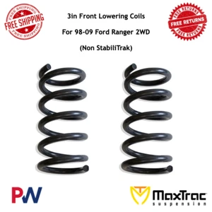 MaxTrac 3in Front Lowering Coils For 1998-2009 Ford Ranger 2WD (Non StabiliTrak) - Foto 1 di 2