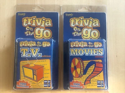 Fundex Trivia On The Go Movies And TV 2004 Travel Card Games 1000 Questions 8+ - Image 1 of 3