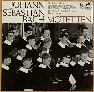 Bach Motetten WINDSBACH KNABENCHOR HANS THAMM Eurodisc White Label Promo LP NEUWERTIG - Bild 1 von 4