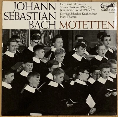 Bach Motets WINDSBACH BOYS CHOIR HANS THAMM Eurodisc White Label Promo LP MINT - Image 1 of 4