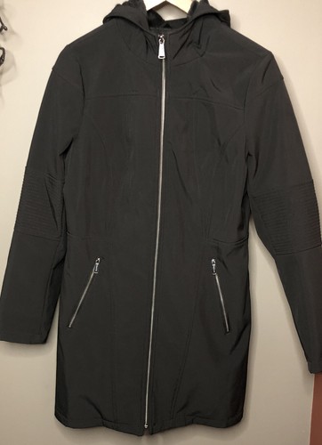 GIACCA MICHAEL KORS Grigio Gunmetal Lunga Morbida Guscia Donna Taglia Media