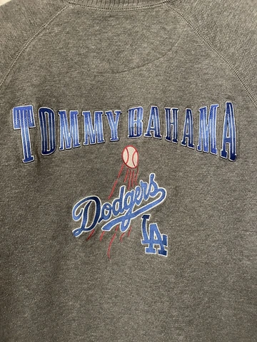 Tommy Bahama MLB Baseball Los Angeles LA Dodgers LG 1/4 Zip Pullover Sweater Cover