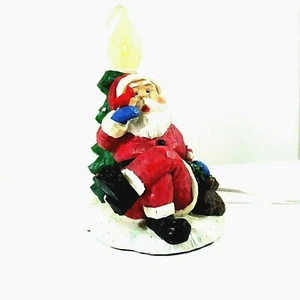 Vintage Christmas in the Woods Sitting Santa Flicker Light electrical light  - Picture 1 of 6