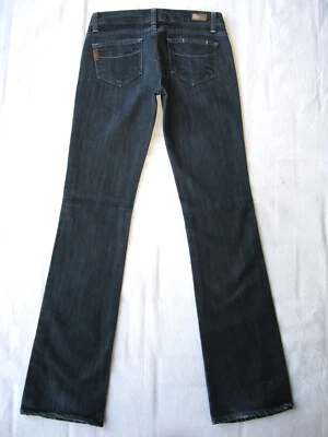Paige Benedict Canyon Slim Bootcut Jeans Women Sz 26 Dark Distressed+Stretch L33 - Image 1 of 4