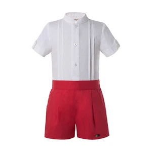 Infant Baby Boys Gentleman Outfits Shirt Shorts Set Wedding Formal Party Suits - Picture 1 of 11
