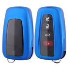 Blue Tpu Car Remote Key Fob Case Cover Fits For Toyota Camry Corolla Rav4 Avalon