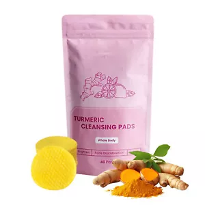 40-80 X Turmeric Cleansing Pads Body Turmeric Pads Brightening Turmeric Natural - Picture 1 of 12