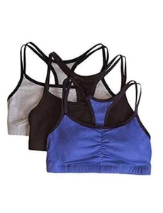 Women's Spaghetti Strap Cotton Pull Over 3 38 Grey Heather/Navy Heather/Black - Picture 1 of 7