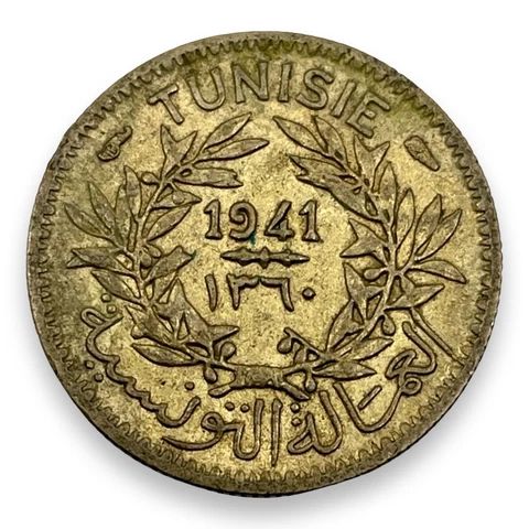 1941 (1360) Tunisia 50 Centimes Minted in Paris #A5295 Cover