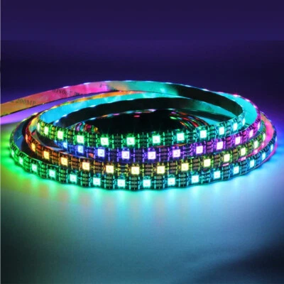 WS2812B LED Streifen Strip 5M WS2812 RGB Leiste Licht 5050 SMD Adressierbar DC5V - Bild 1 von 4