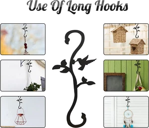 Hummingbird Bird Feeder Hanger Hooks for Outdoors Hanging, Shepherds Hanging ... - Picture 1 of 7