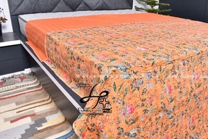 Kingsize Kantha Quilt indische Bettwäsche ethnische Abdeckung Hippie Werfen Boho Ralli - Bild 1 von 6