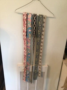 Women's 5 Cloth Belts Muticolor and Print  Talbots SZ M Lot - Picture 1 of 3