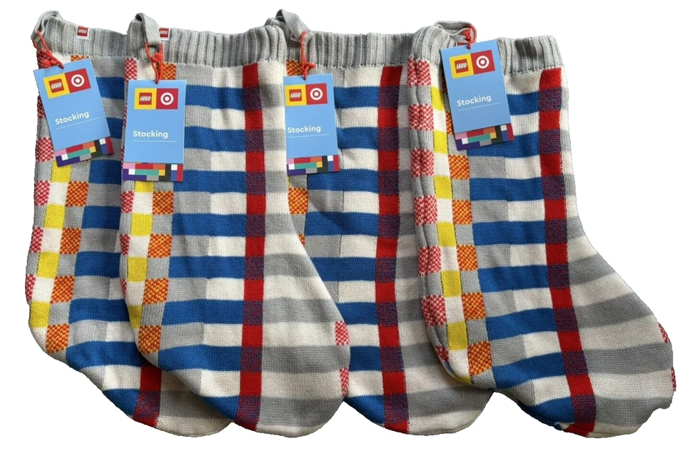 LEGO Collection x Target 20" MULTICOLOR Stripe Knit Holiday Stockings