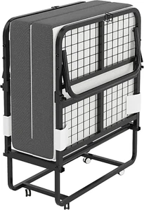 Folding Bed with Mattress, Portable Rollaway Bed for Adults - Foldable Cot Size - Picture 1 of 9