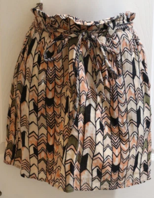 Love 21 Juniors Talla XS Multicolor Estampado Cinturón Forrado Falda Cintura Elástica Foto 1 de 4