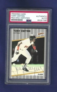 Tony Gwynn San Diego Padres Baseball HOFer Autographed 1989 Topps Card PSA SLAB - Picture 1 of 1