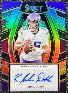 Joshua Dobbs 2023 Panini Select #SELS-JDO Signatures Tie-Dye Prizm /25 (AU) - Picture 1 of 6