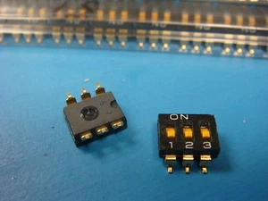 (10) OMRON A6S-3101 3 POSITION DIP SWITCH TOP ACTUATE 8 PIN SMT TERMINAL SMD - Picture 1 of 1