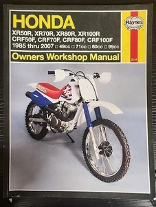 Haynes Honda XR50R XR70R XR80R XR100R CRF50F/80F/100F Manual 2218 (1985-2007) - Picture 1 of 6