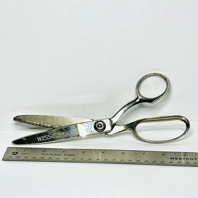 Vintage Wiss Model CC9 Large / Heavy Duty 9" Pinking Shears Made in USA - Image 1 of 4