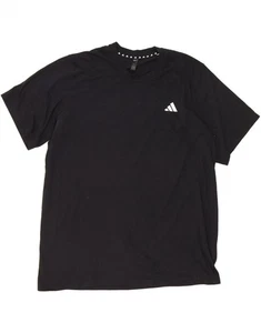 ADIDAS Mens Aeroready T-Shirt Top 2XL Black Polyester DP24 - Picture 1 of 3