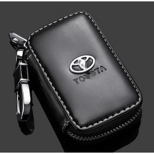 New Leather Car Key Case Bag Remote Key Fob Cover for Toyota Accessories - Picture 1 of 7