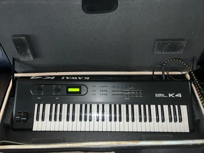 1989 Vintage KAWAI K4 16-bit Digital Synthesizer w/ Case, AC, Pedal, WORKING VG - Image 1 of 4