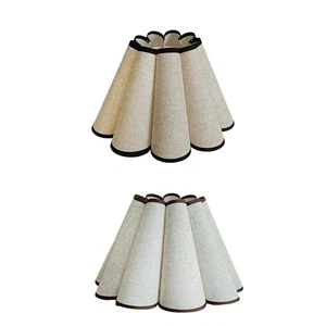 Petal Shaped Lampshade Fabric Table Lamp Cover Fitting Farmhouse Chandelier - Picture 1 of 13